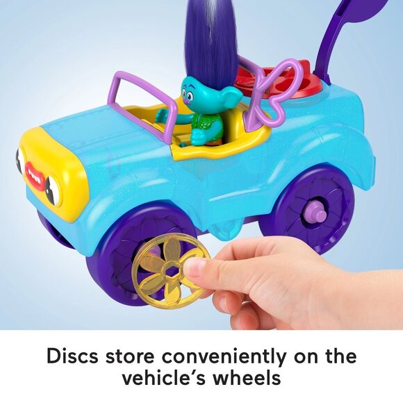 Imaginext DreamWorks Trolls Branch Figure and Buggy Toy Car Projectile Launcher - Picture 3 of 6